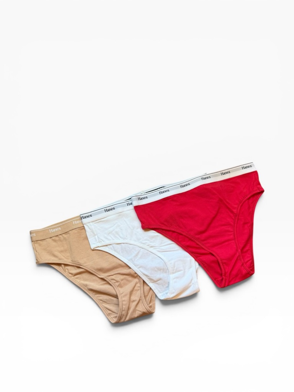 Hanes Women's Bikini‎ Briefs Set - Red and White
